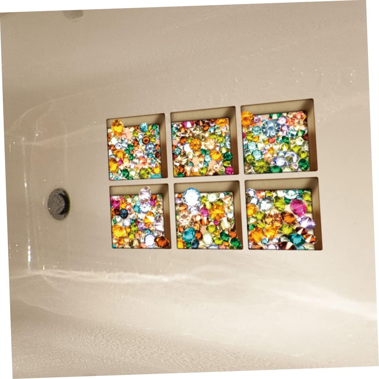 Happyyami 6 Pack 3D Bathtub Stickers Non-Slip PVC Decor