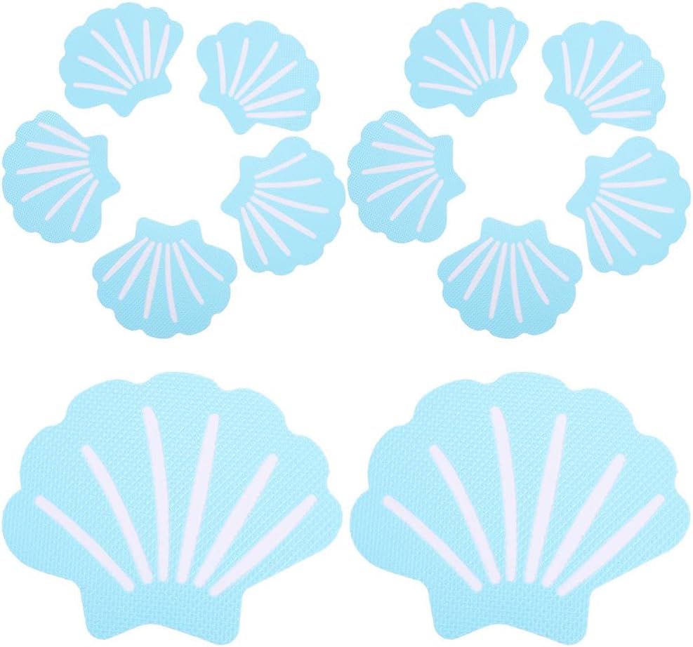 LUOZZY 20PCS Shell Shaped Non-Slip Bath Stickers for Kids Safety