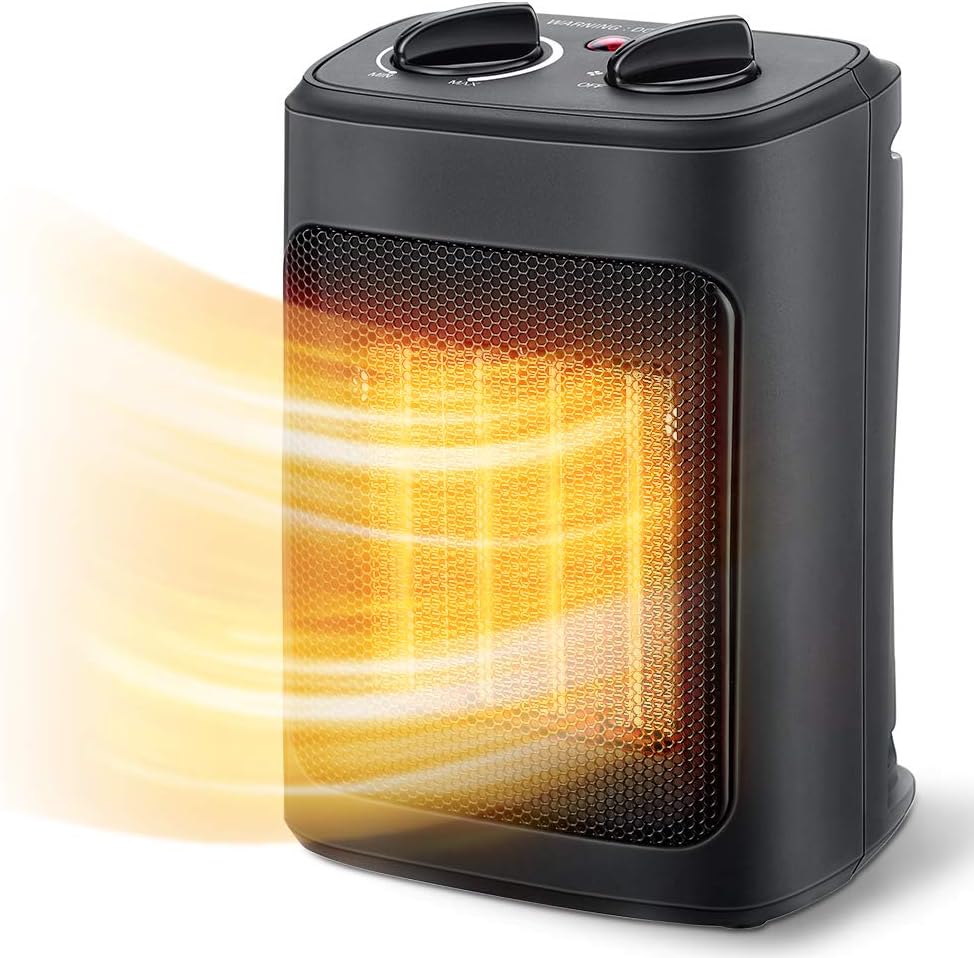 Aikoper 1500W Electric Space Heater with Thermostat 1