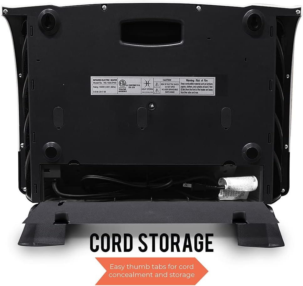 Heat Storm Phoenix Infrared Heater - 1500W 5200BTU with Remote Control