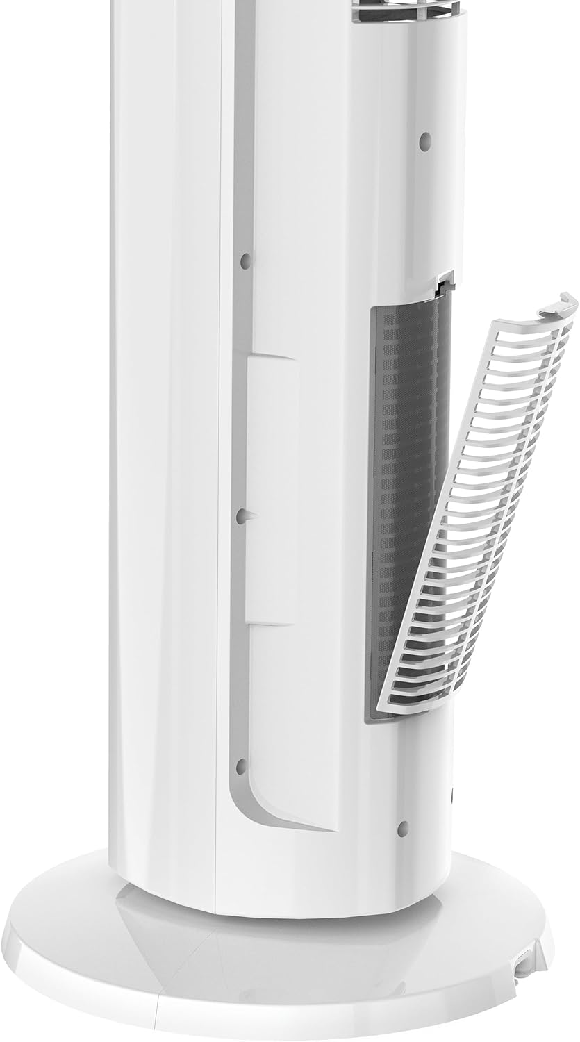 Lasko 1500 Watt 4 Speed Quiet Bladeless Tower Fan and Space Heater White