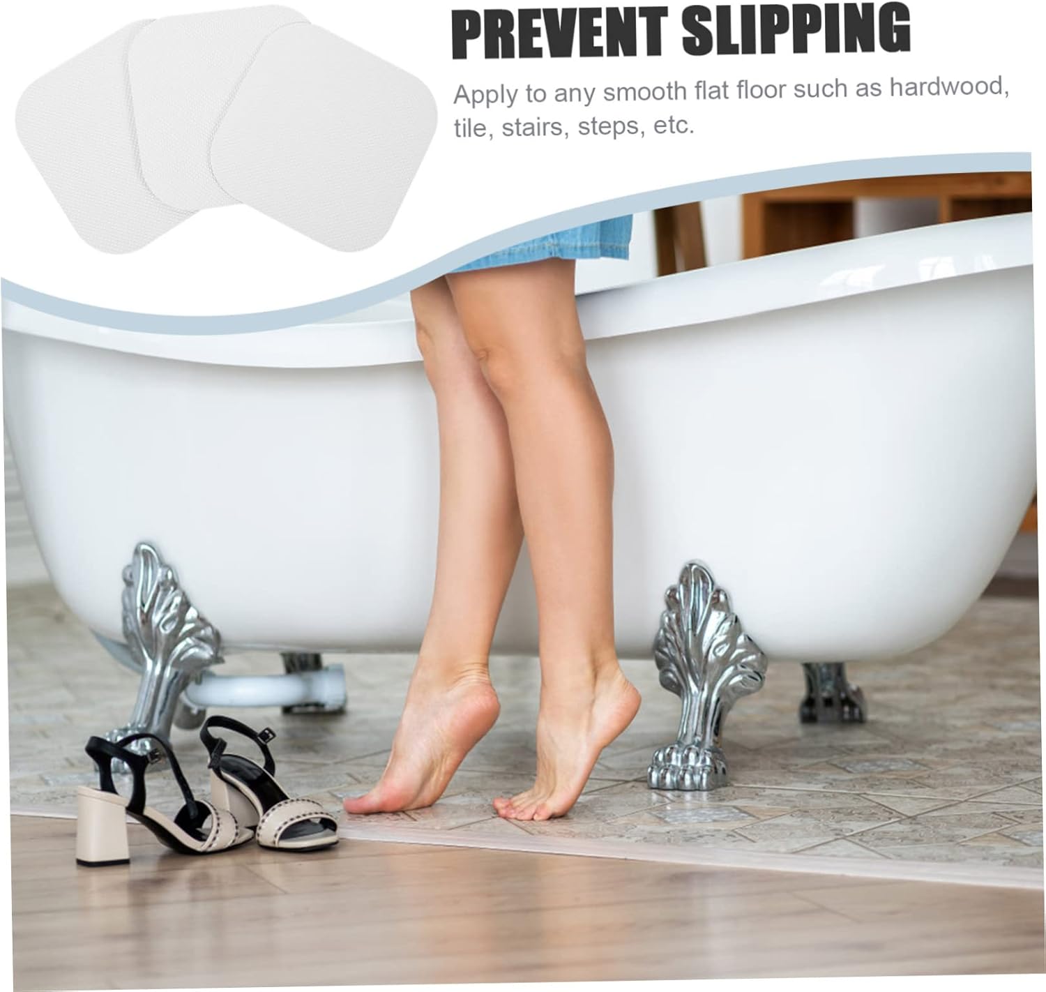 Amosfun 72pcs Non-Slip Bathtub Stickers