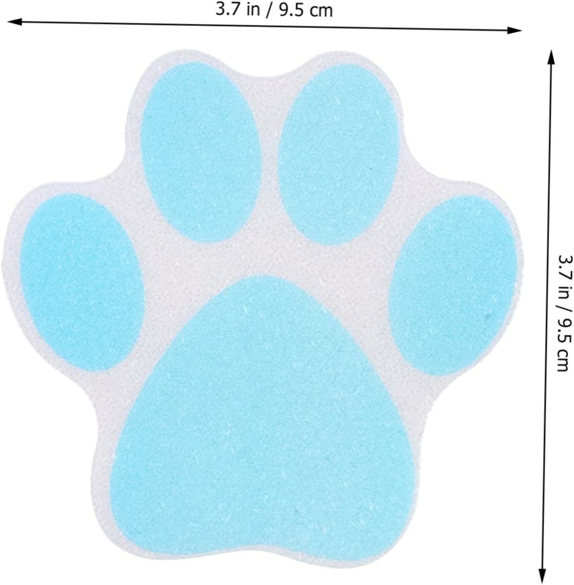 Garneck 10pcs Blue Paw Print Non-Slip Bathtub Stickers
