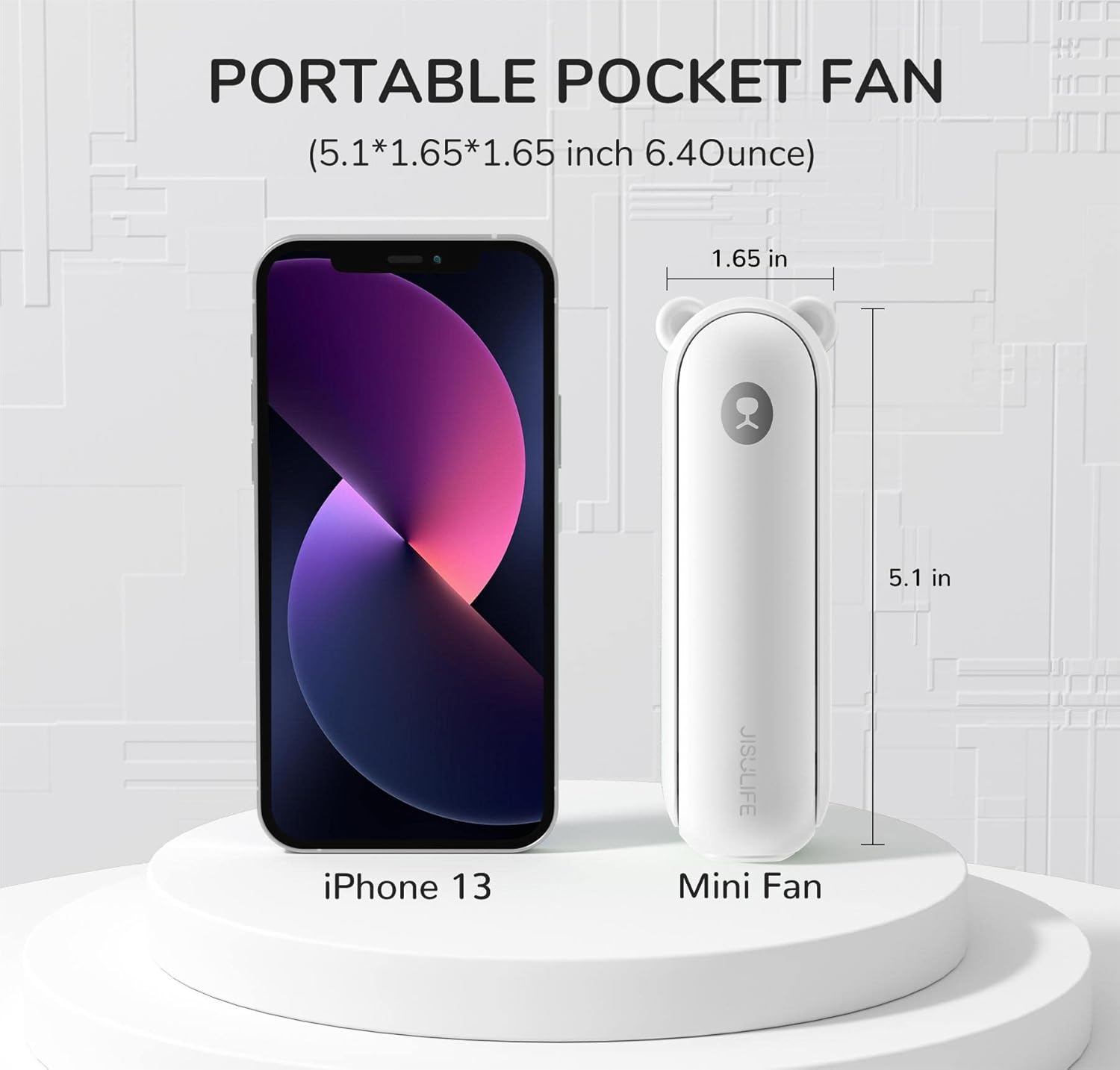 JISULIFE Handheld Fan with 4500 mAh Powerbank