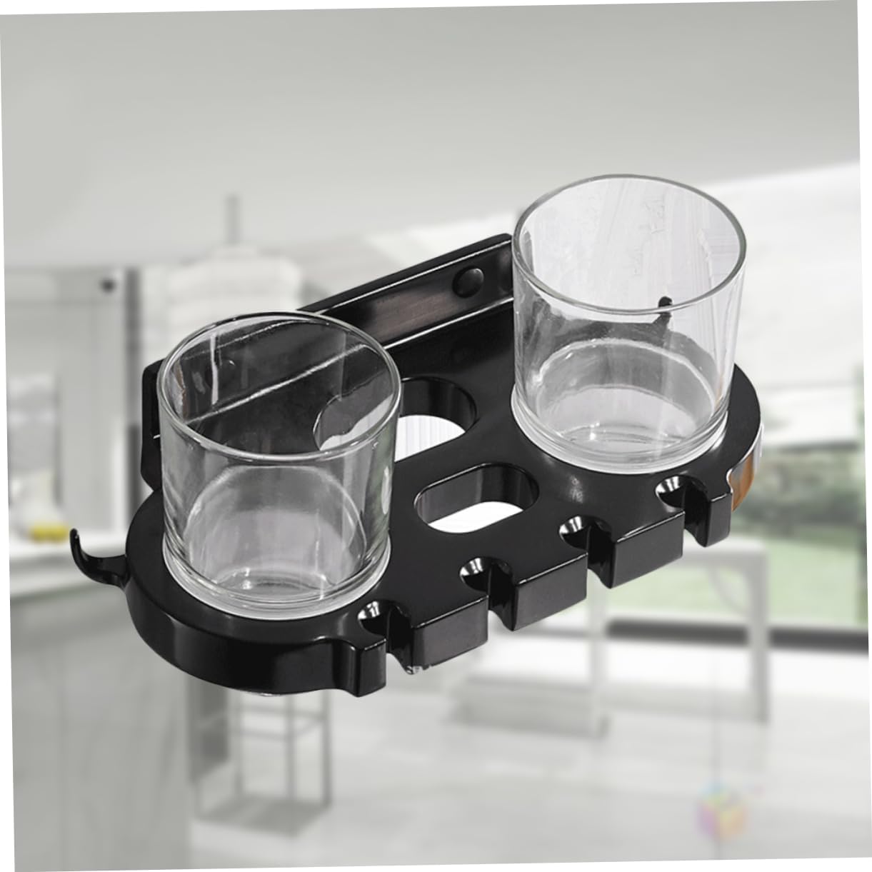 Stylish Aluminum Toothbrush Holder with Cups