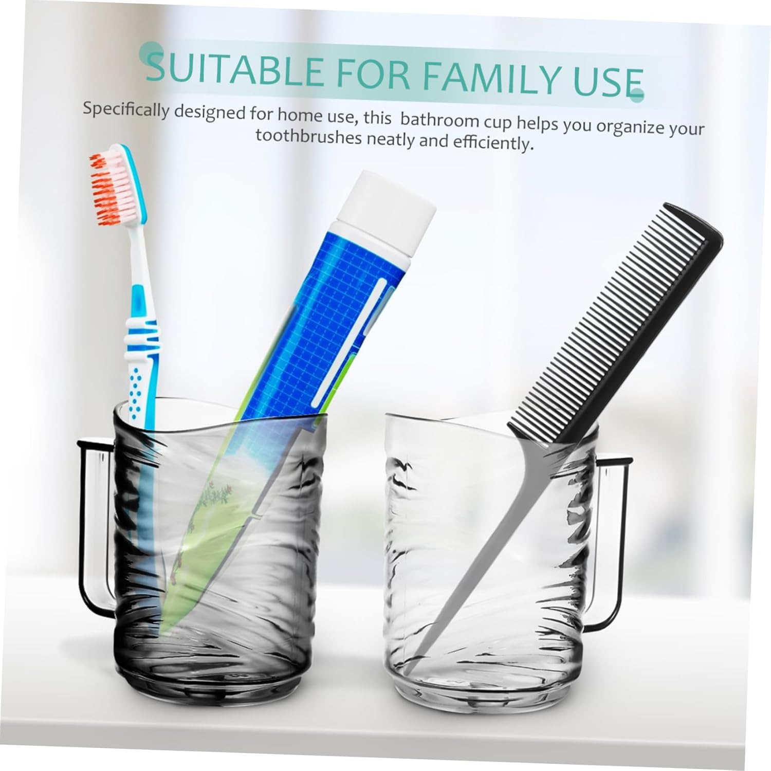 NOLITOY Ergonomic Toothbrush Cup Set Reusable Travel Tumbler