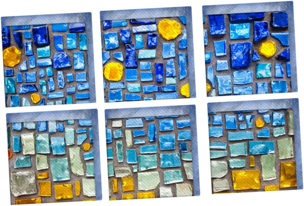 HAKIDZEL 6Pcs Blue Non-Slip Bathtub Stickers Decor