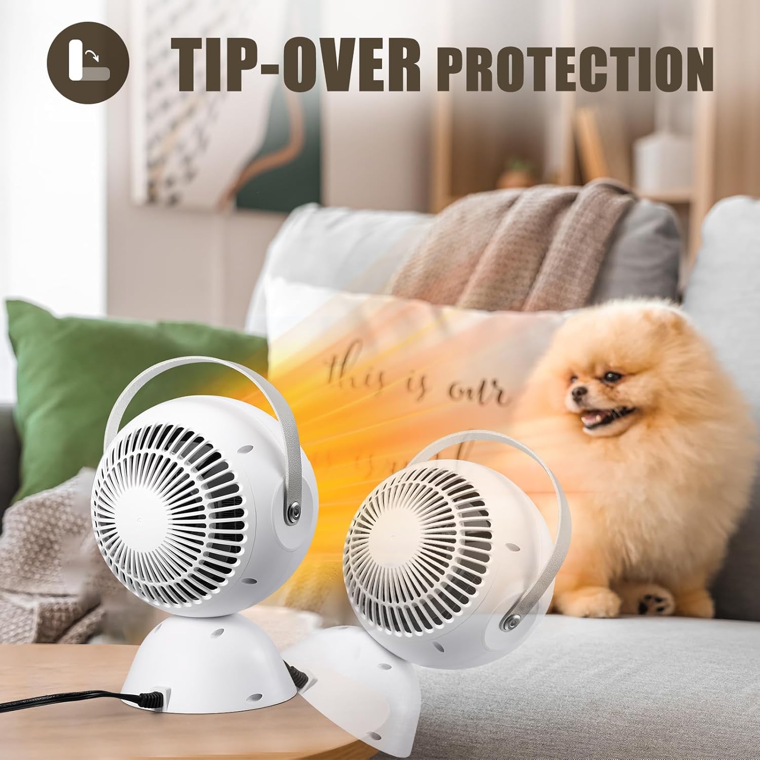 Honoson 2 Pcs 1200W Electric Ceramic Space Heater 1