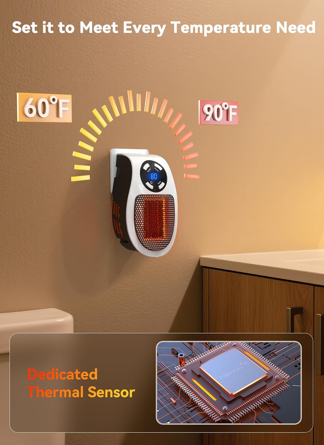 Minetom 450W Compact Electric Space Heater