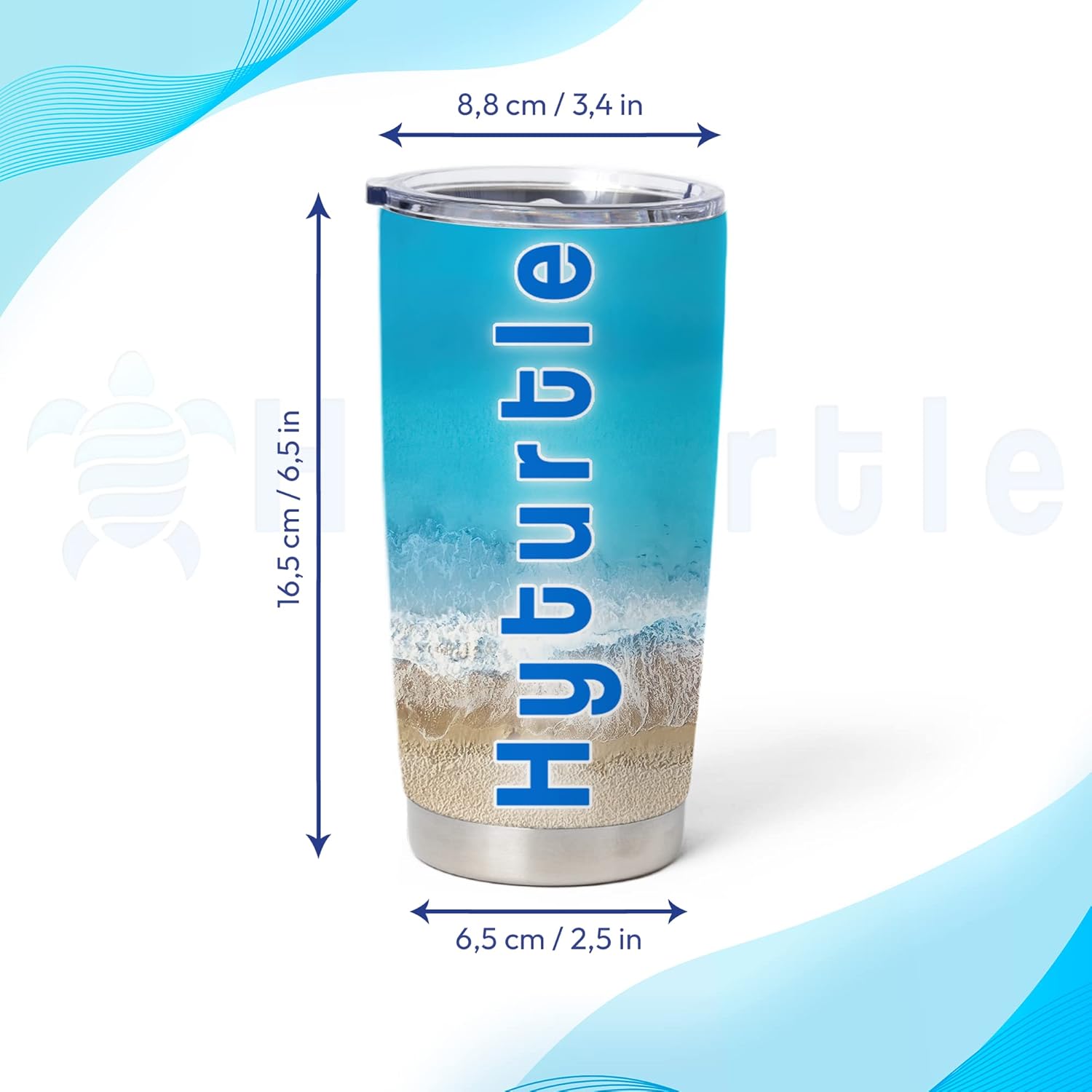 Hyturtle 20oz Stainless Steel Heart Print Tumbler For Her