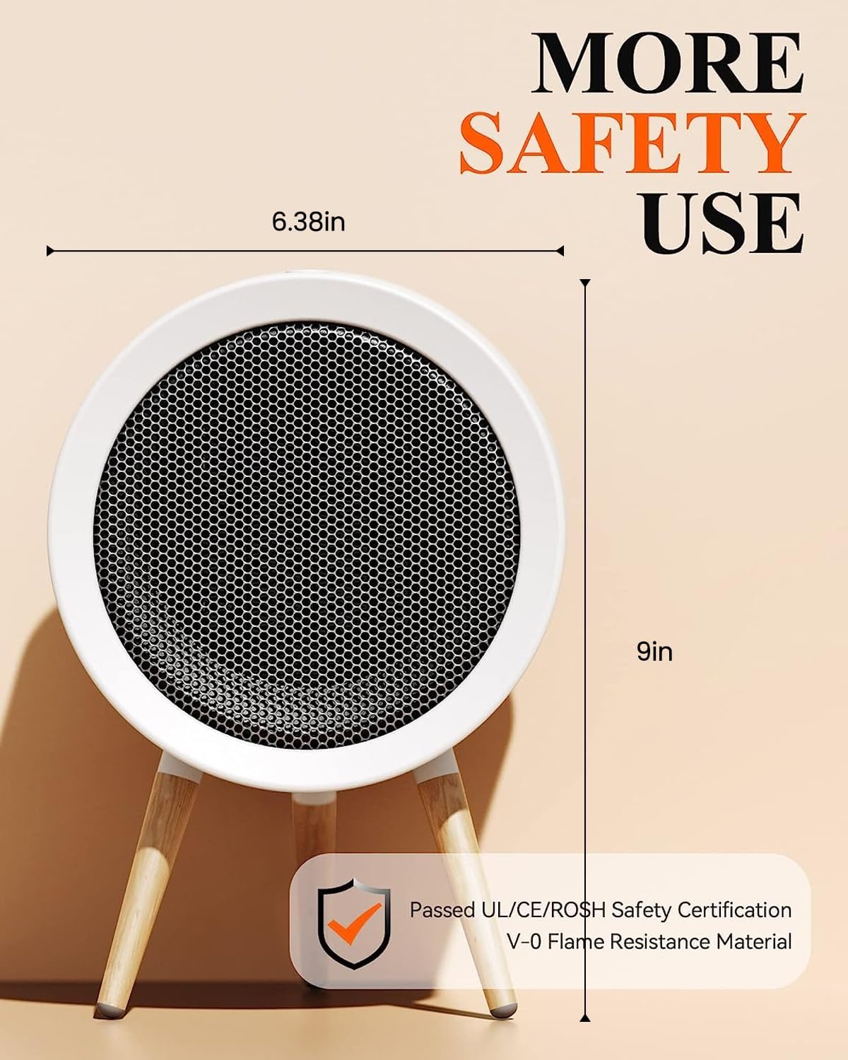 Gaiatop Portable Electric Heater with 4 Safety Features
