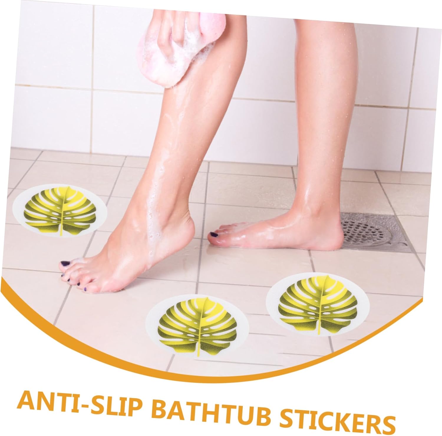 ABOOFAN Leaf Shape Non-Slip Bath Decals