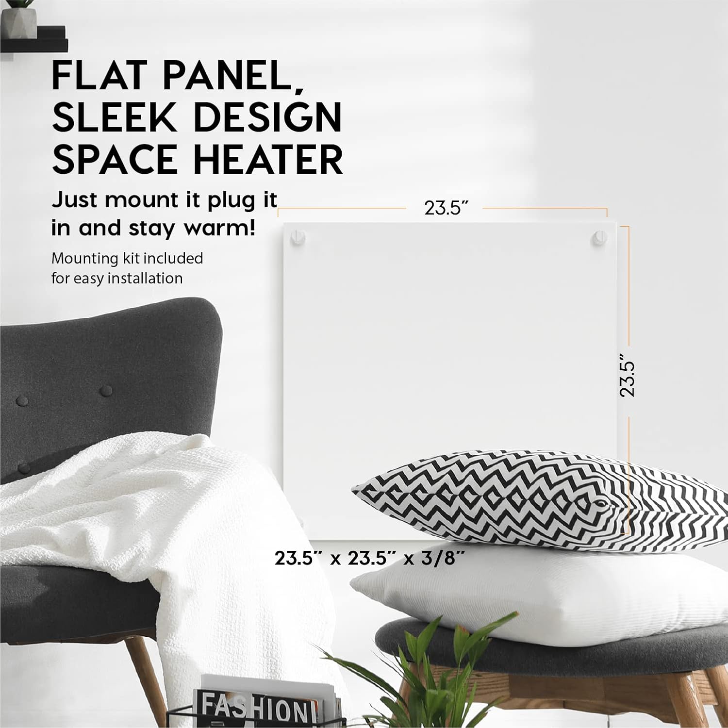 EconoHome Wall Mount Space Heater Panel 400W