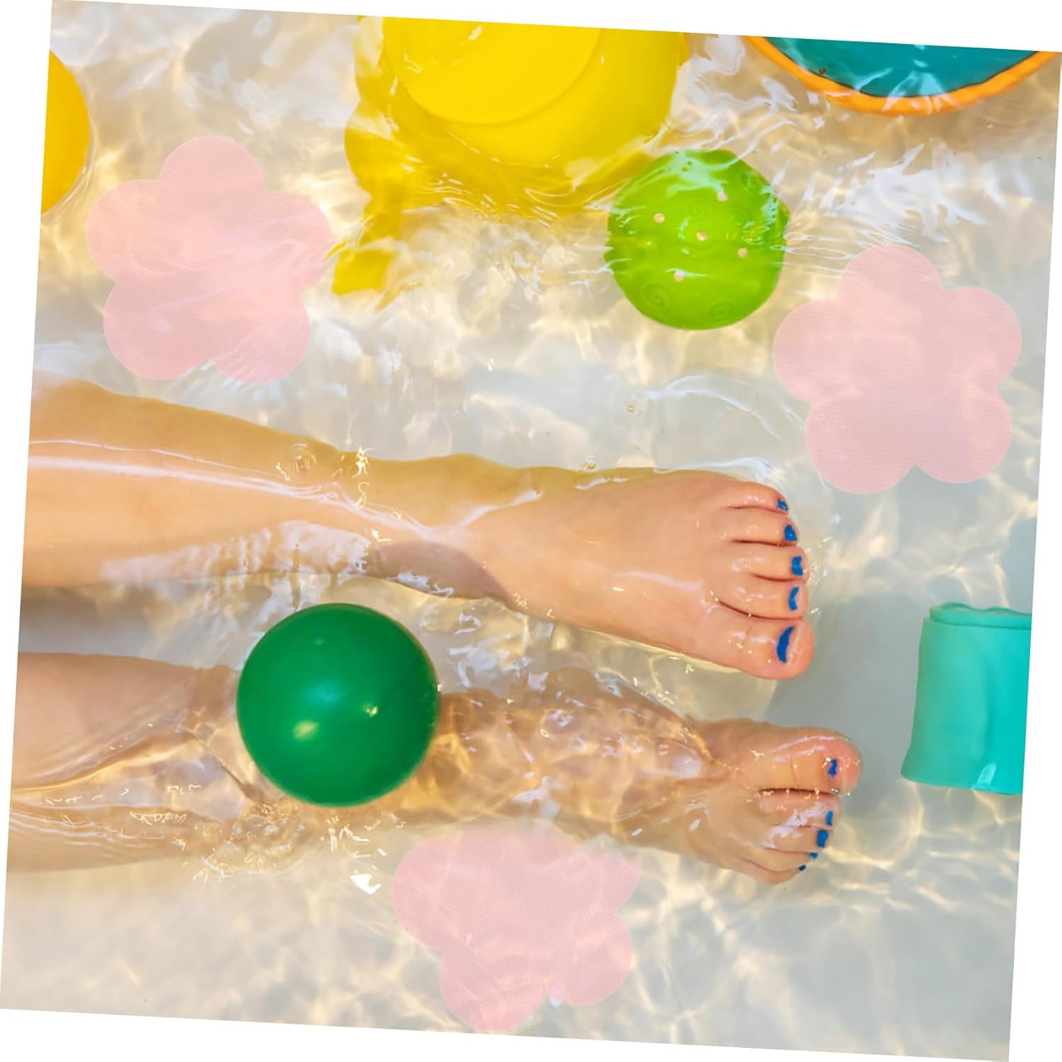 HOLIDYOYO 12pcs Pink Non-Slip Bathtub Stickers 1