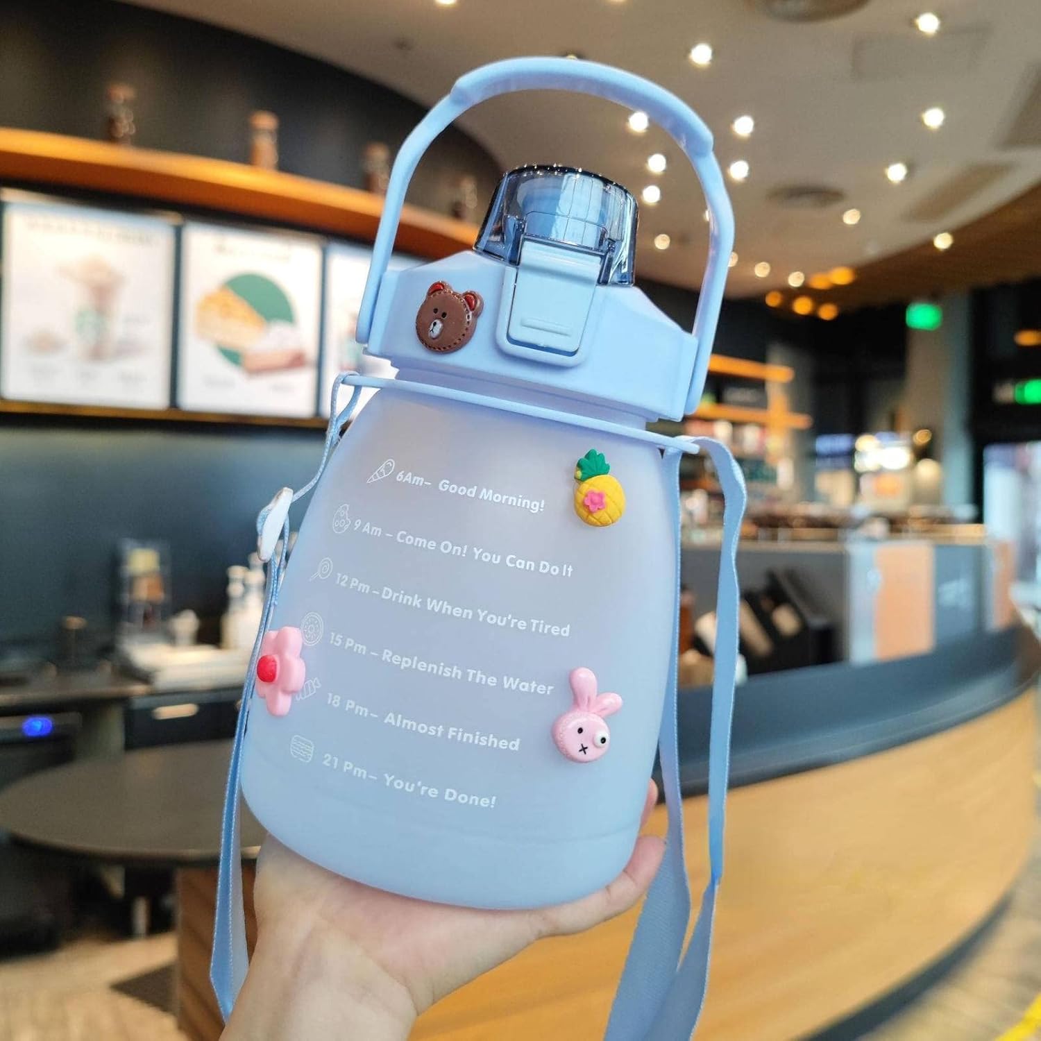 NA Chubby Cup Gradient Frosted Water Bottle