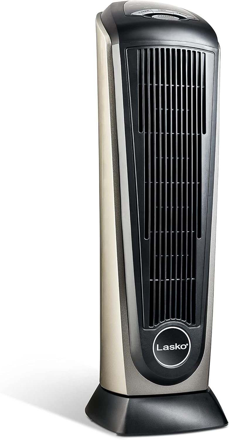 Lasko 225 Inch Oscillating Ceramic Space Heater with Remote Control and Timer