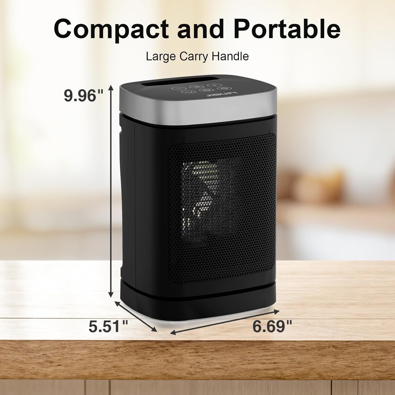 JIBUFI 1500W PTC Space Heater with 70 Oscillation and Remote Control