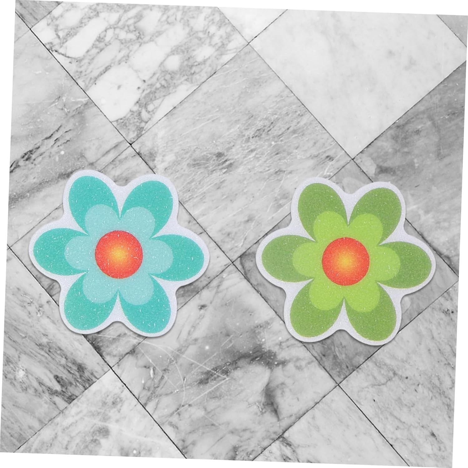 IMIKEYA 4pcs Non-Slip Bath Stickers with Flower Design