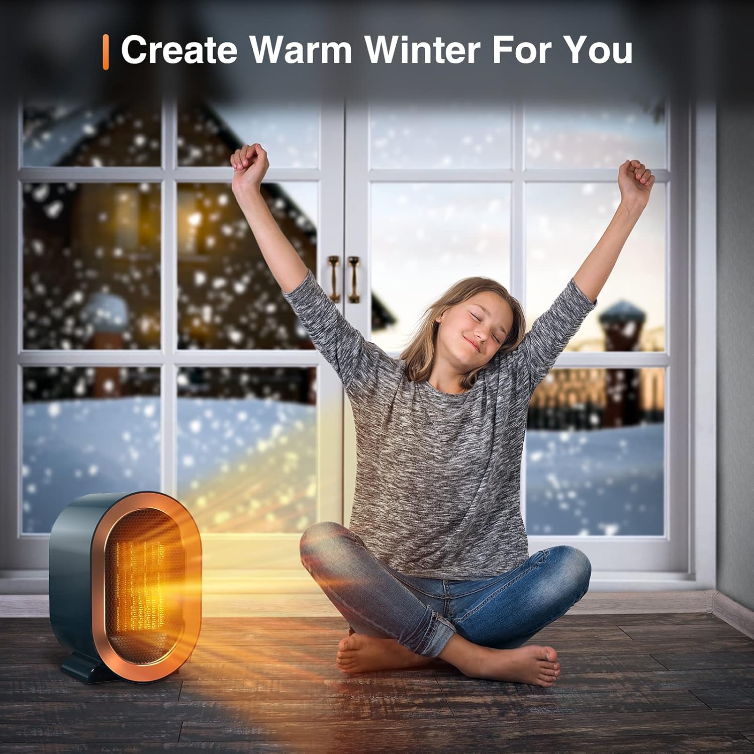Tiptop Home PTC Ceramic Space Heater with 2 Modes