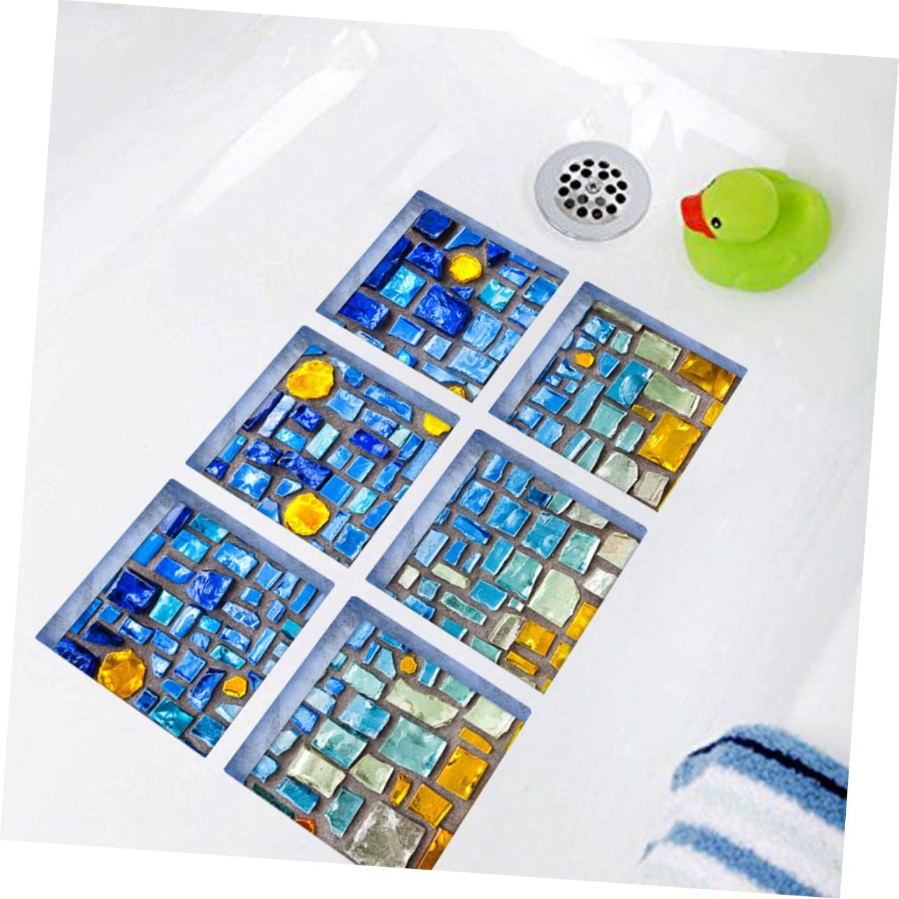 Ciieeo Bathtub Decor 6 Pack PVC Stickers
