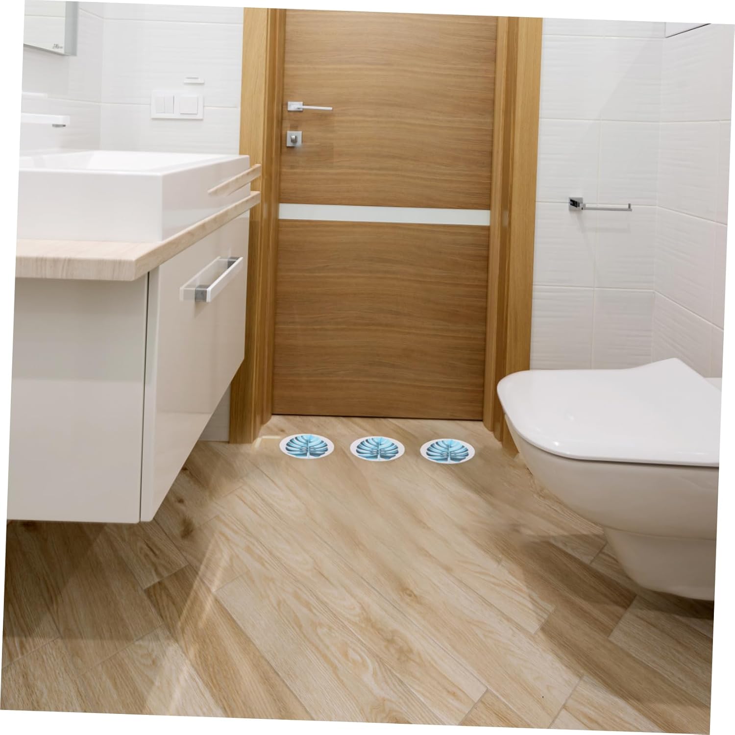 HEALLILY Anti-Slip Bathtub Decals with Leaf Design