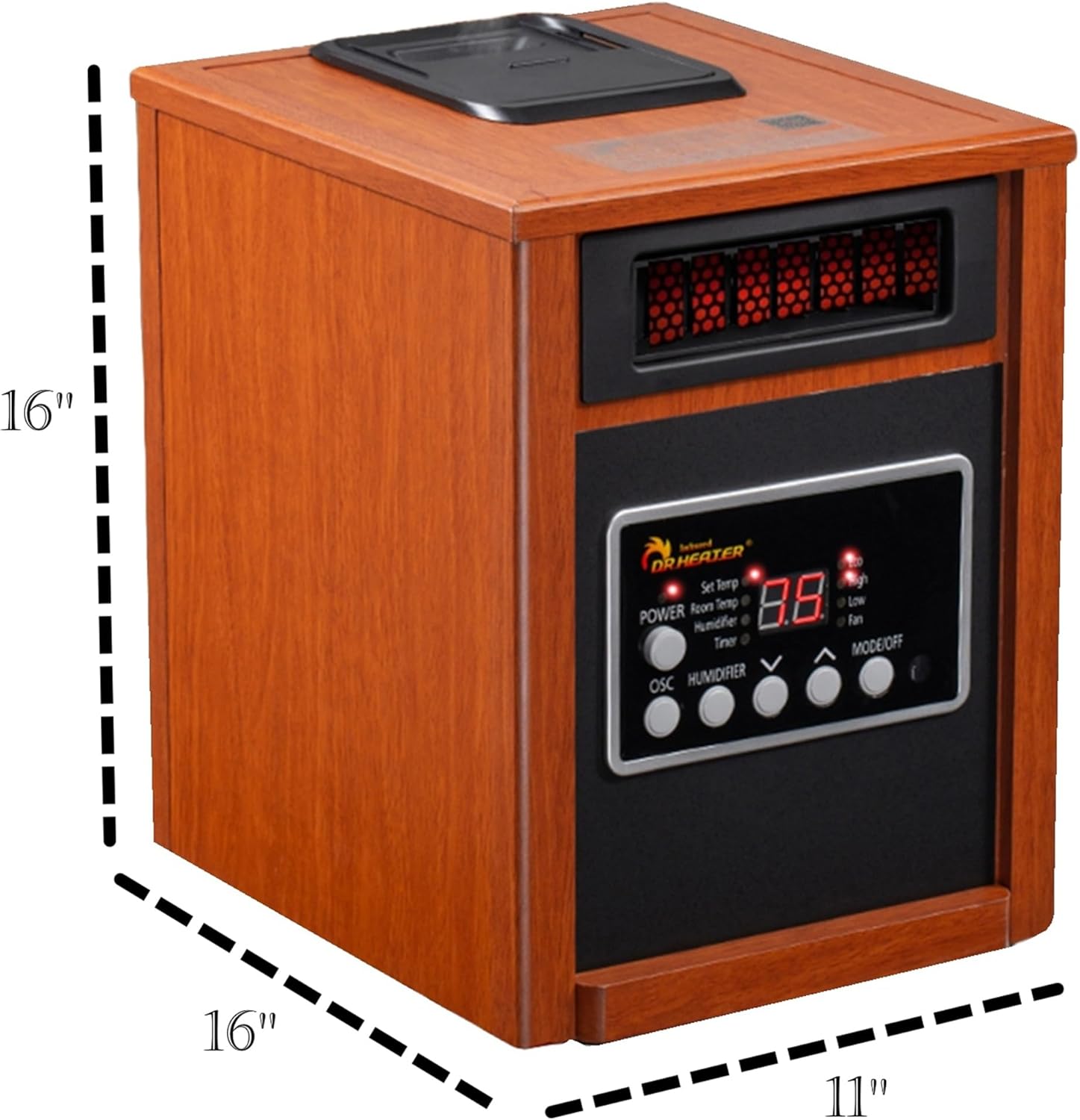 Dr Infrared Heater DR-998 1500W Portable with Humidifier