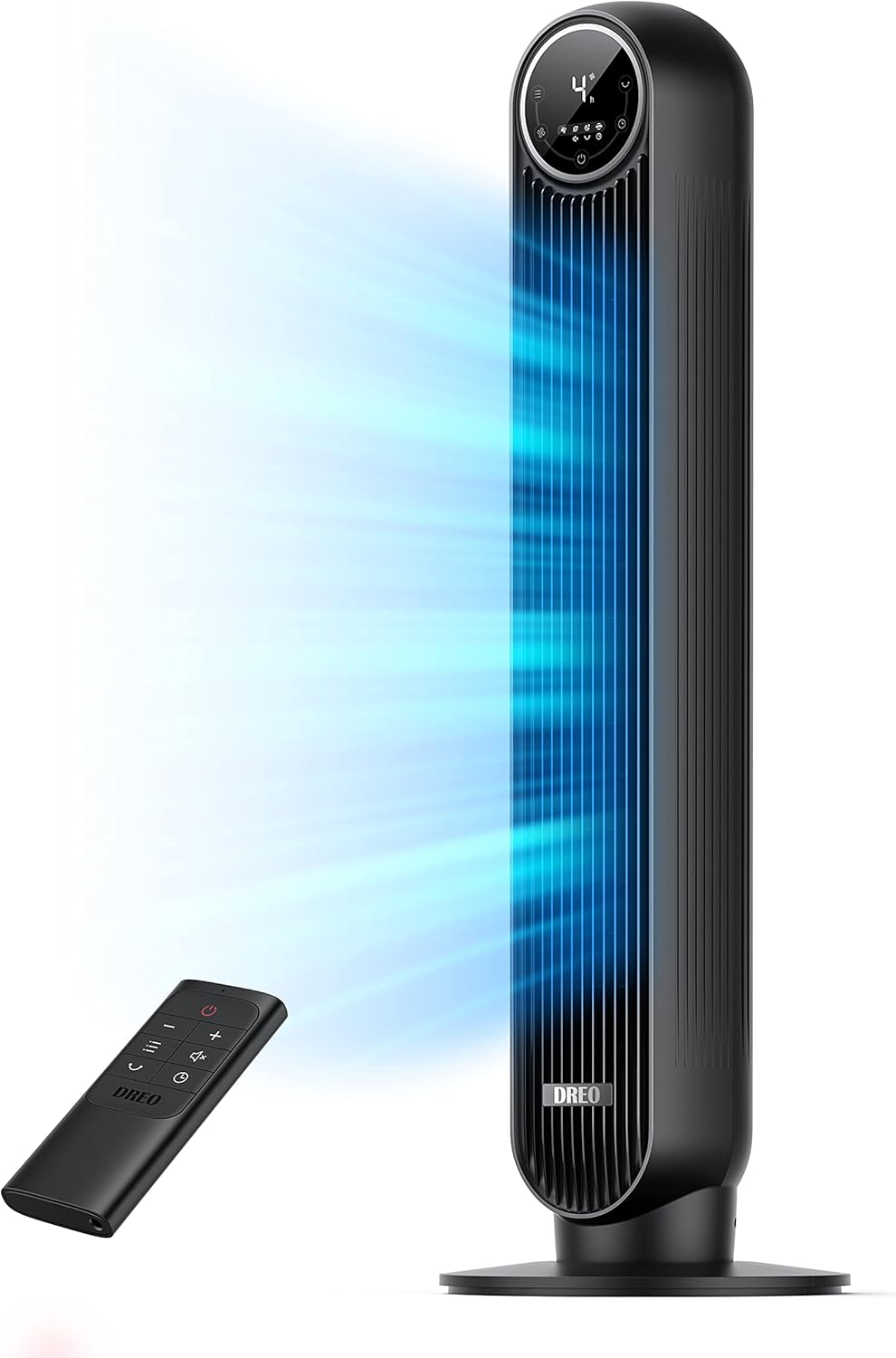 Dreo Tower Fan with Heater 24fts Quiet Powerful Oscillating Fan