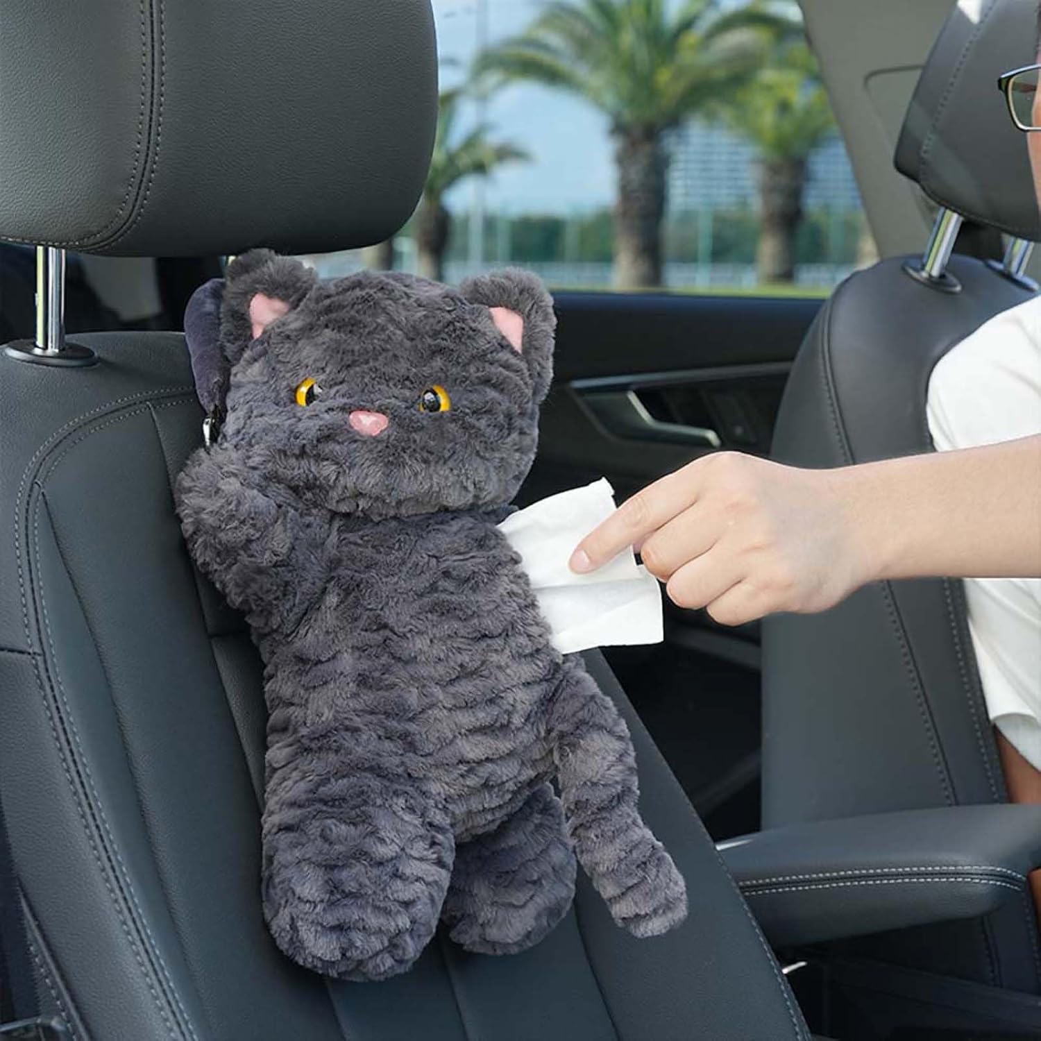 Seemehappy Plush Tissue Box Cover for Car and Home