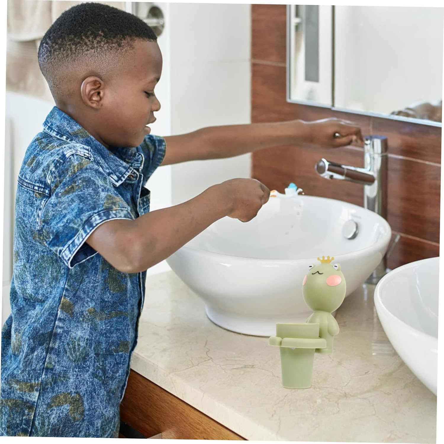 FONDOTIN Cartoon Toothbrush Holder with Brushing Cup