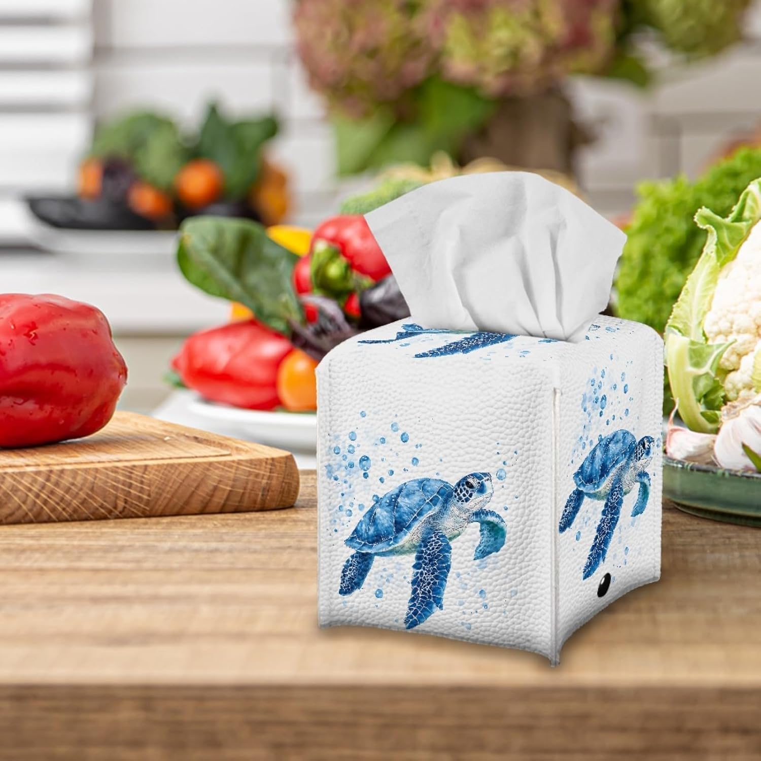 3D Sea Turtle Tissue Box Holder for Bathroom and Home