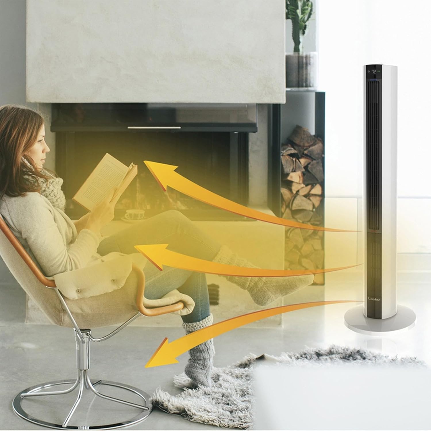 Lasko Tower Fan Heater 2-Pack with Remote Control