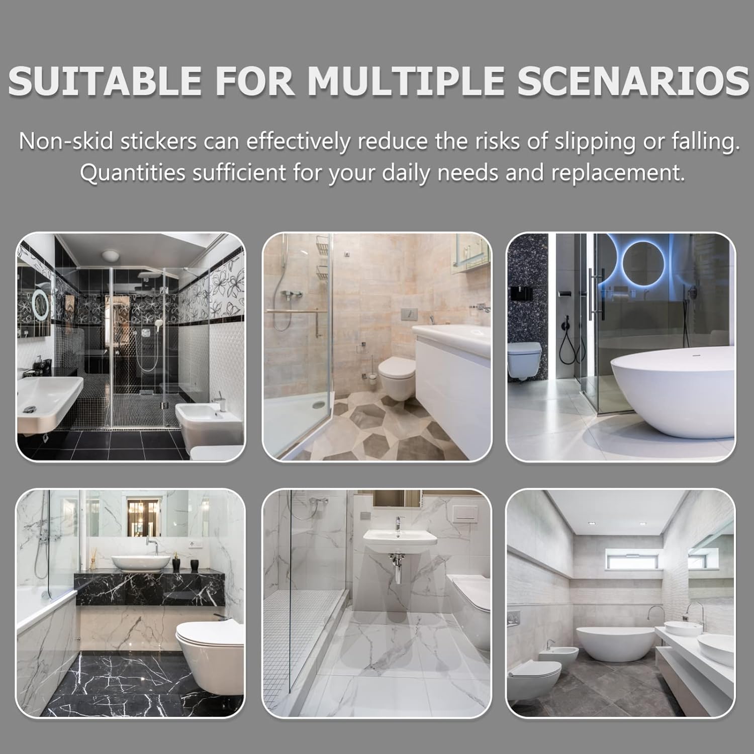 Veemoon Non-Slip Bathtub Stickers 25 Pieces