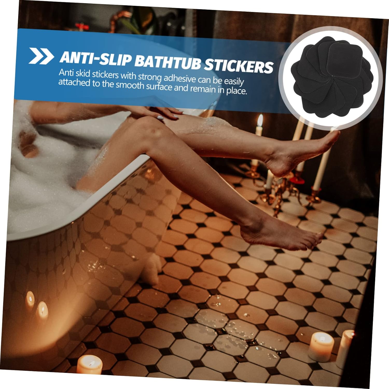 PRETYZOOM Non-Slip Bath Stickers 20 Pack Peva