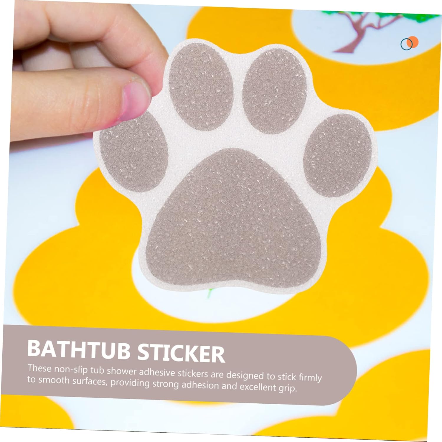 10Pcs Non Slip Paw Print Bath Stickers