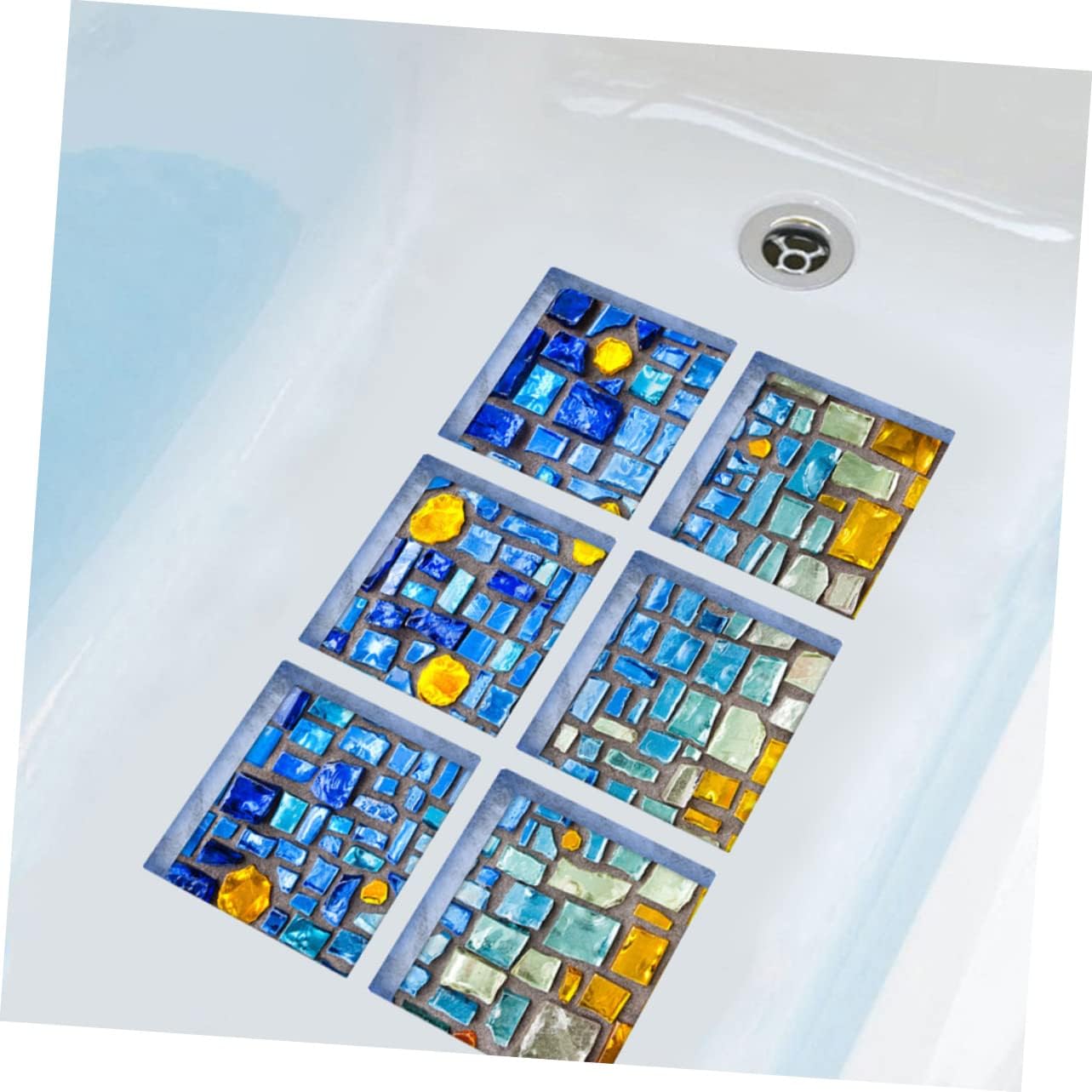Ciieeo Bathtub Decor 6 Pack PVC Stickers