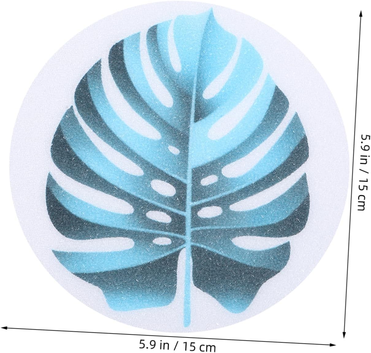 SOLUSTRE 1Set Non-Slip Bathtub Stickers with Leaf Design