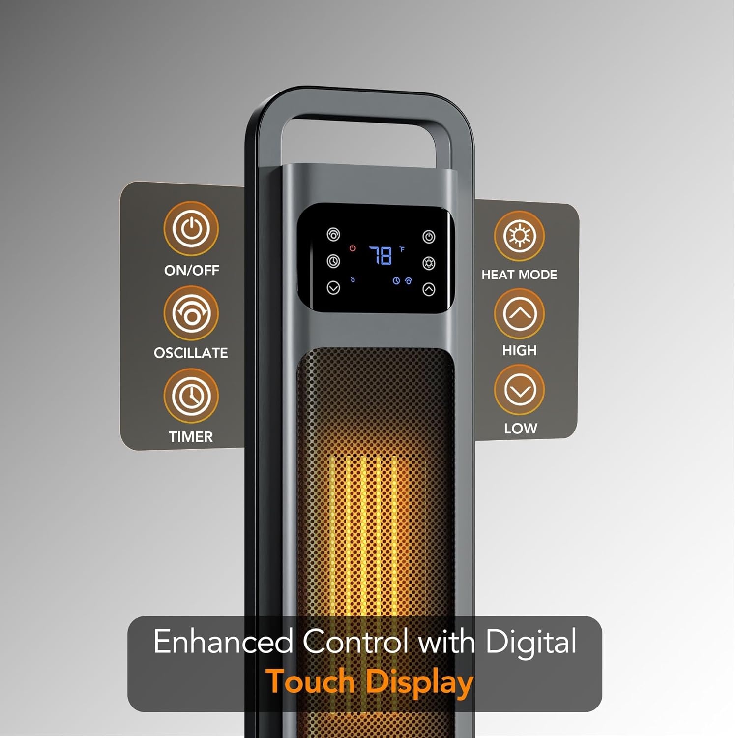 Comfort Zone 26-Inch Tower Space Heater with Remote Control