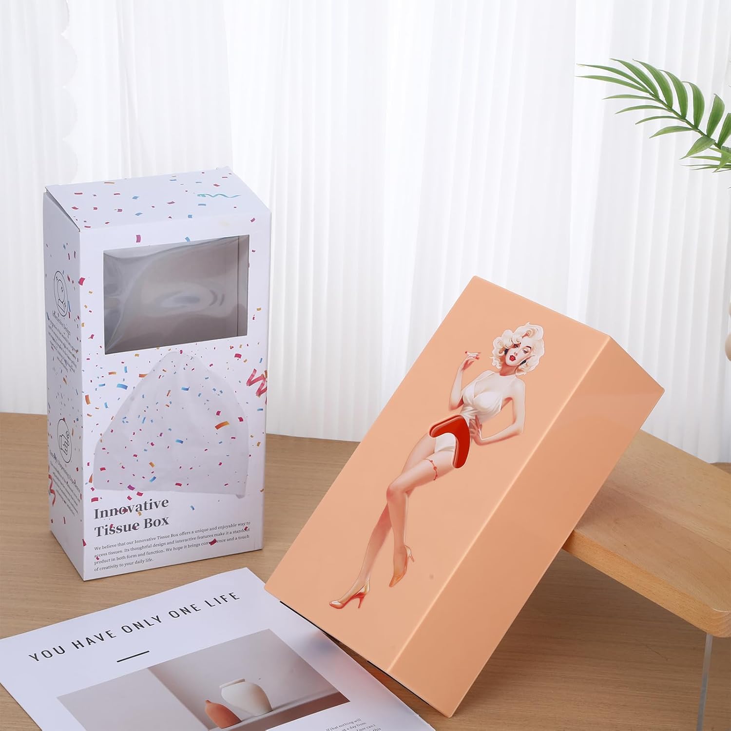 Whimsical Lady Skirt Tissue Box Holder