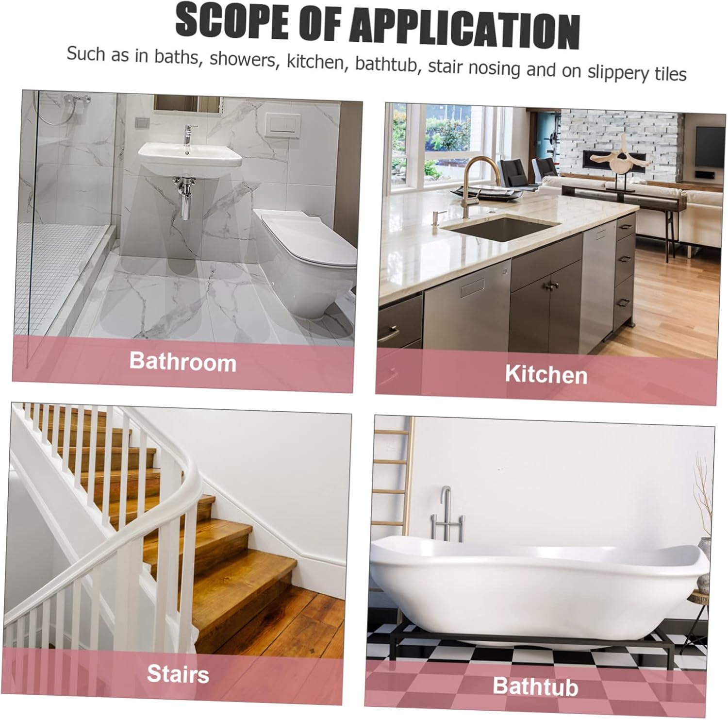 Happyyami Non-Slip Shower Floor Stickers