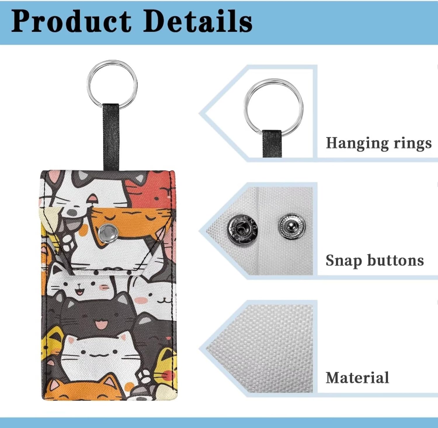 Uorisanigo Cartoon Cat Tissue Holder for Girls
