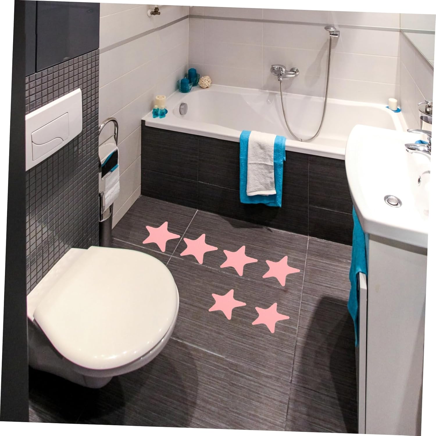 Garneck Star Shaped Non-Skid Bath Stickers