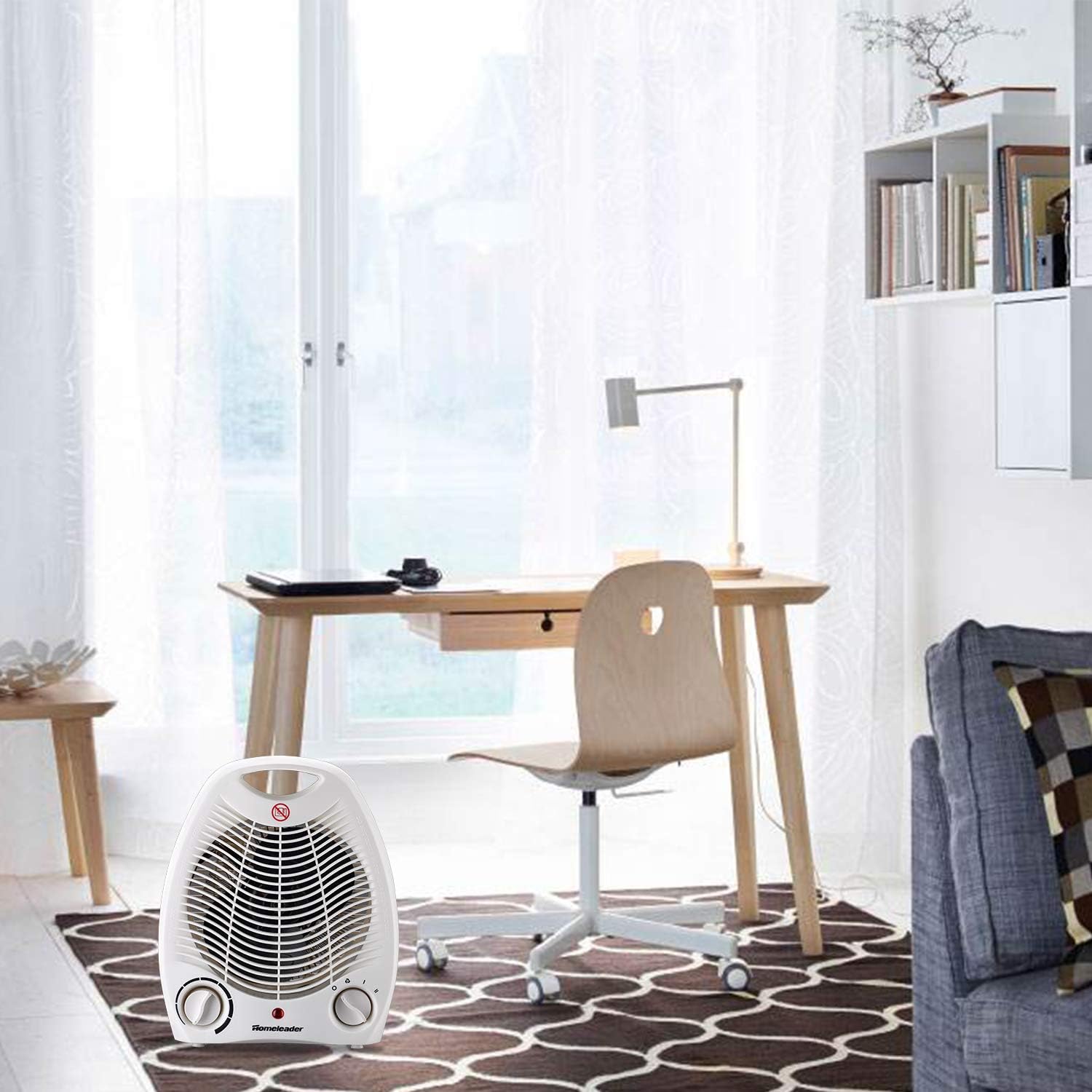 Homeleader 2-Speed Ceramic Heater with Thermostat