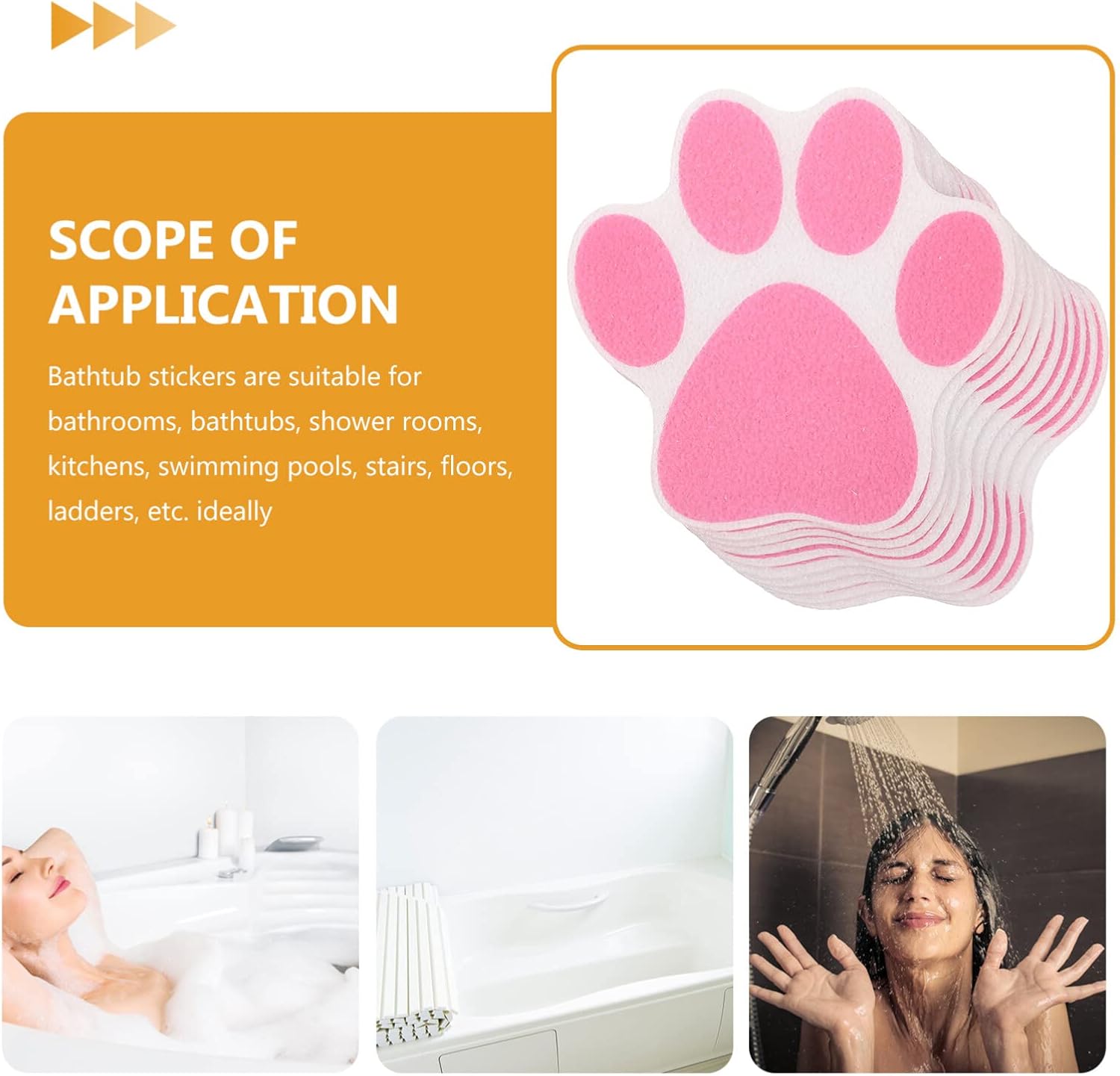 Luxshiny Non-Slip Bath Tub Stickers for Dog