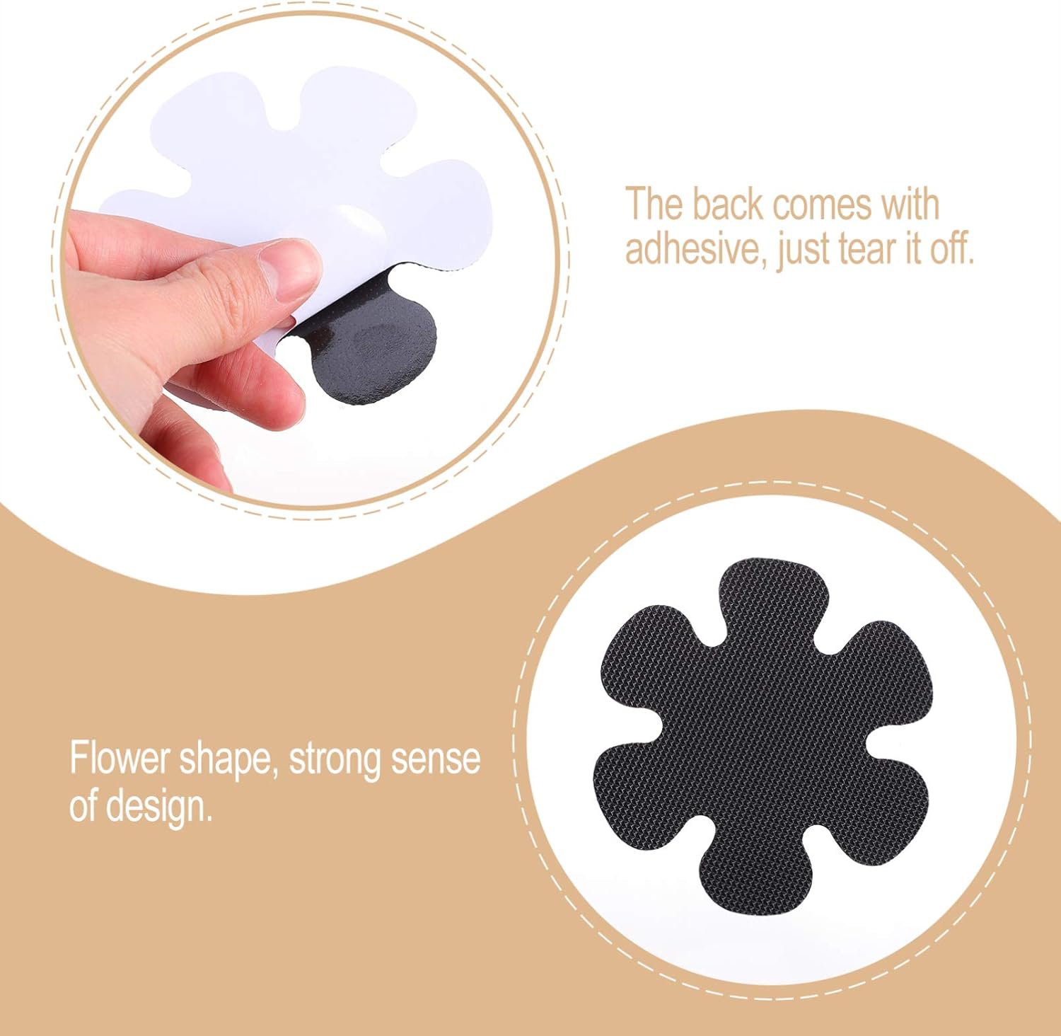 Alipis 20Pcs Flower Shape Non-Slip Bath Stickers
