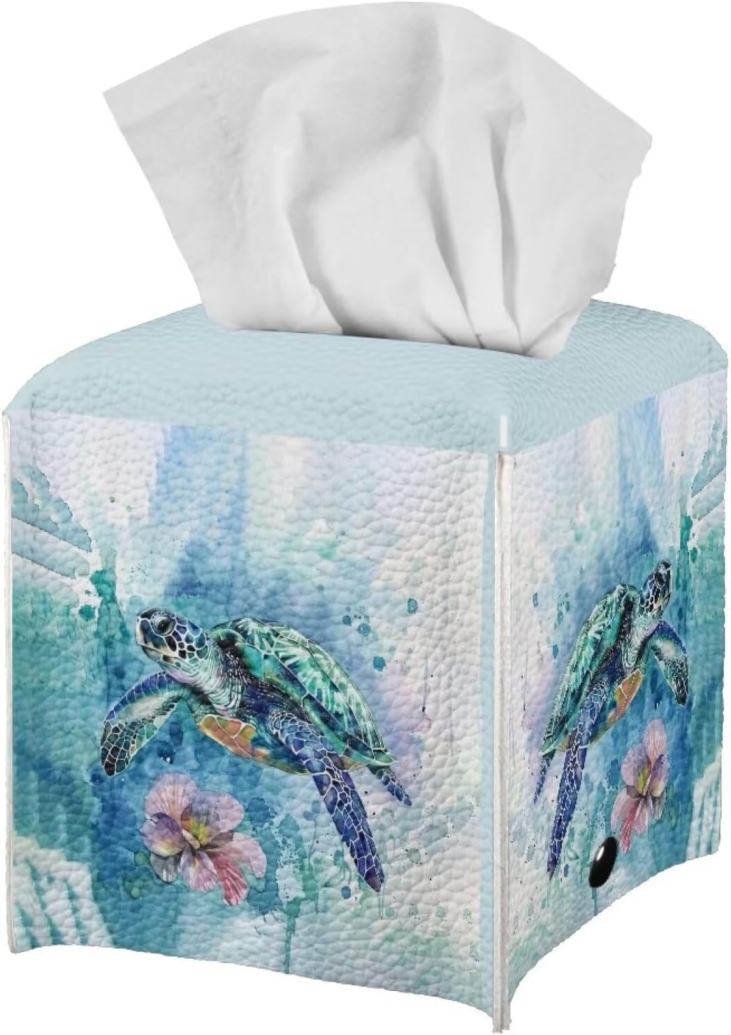 ZOUTAIRONG Reusable Tissue Box Cover with Metal Button