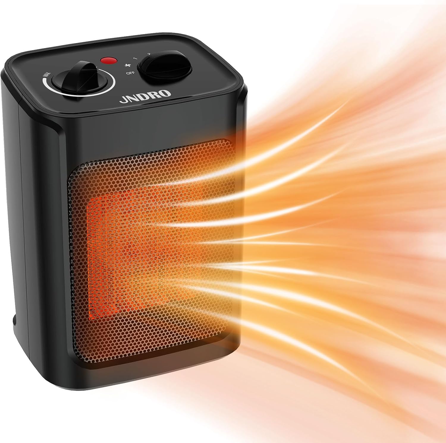 JNDRO 1500W750W Quiet Ceramic Space Heater with Thermostat