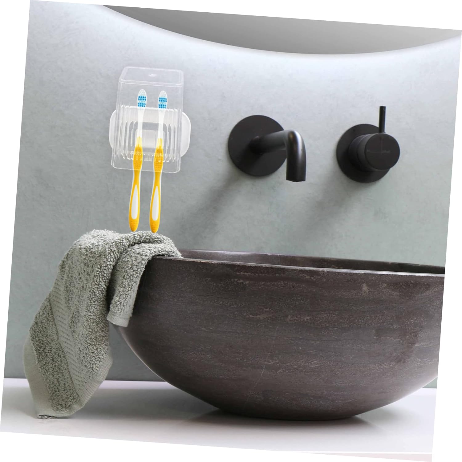 FONDOTIN Wall-Mounted Toothbrush Holder Set No Drill