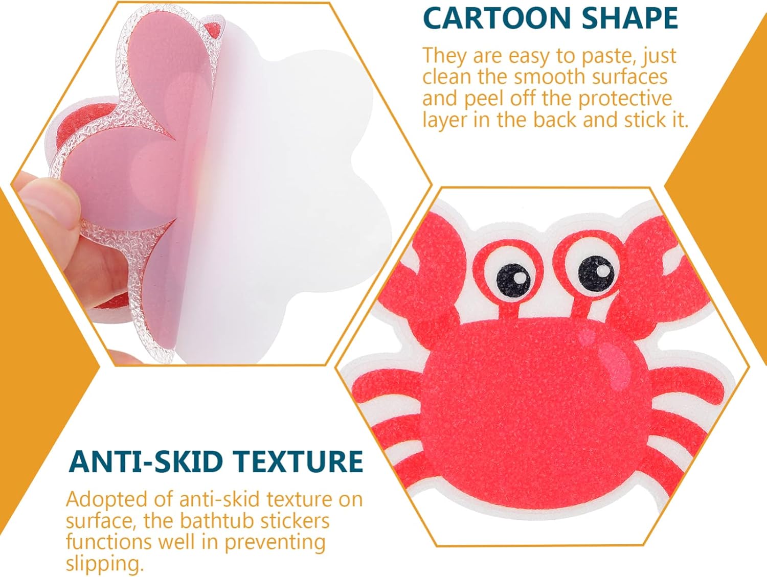 Alipis Non-Slip Bath Stickers Set with Flowers and Turtle Design