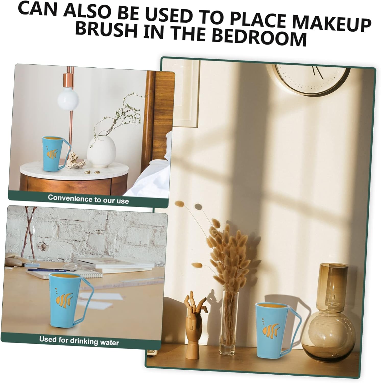 Cabilock 2 Pcs Brush and Wash Cup for Bathroom and Kitchen