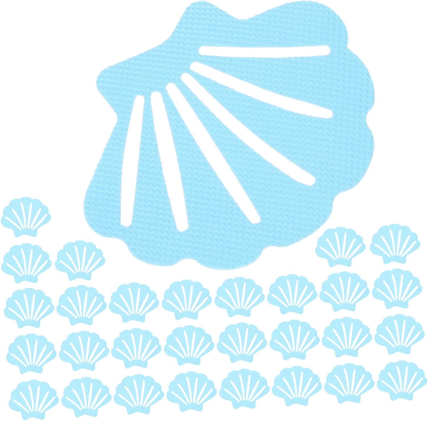 COSMEVIVI 30pcs Shell-Shaped Anti-Slip Stickers for Bathrooms and Stairs